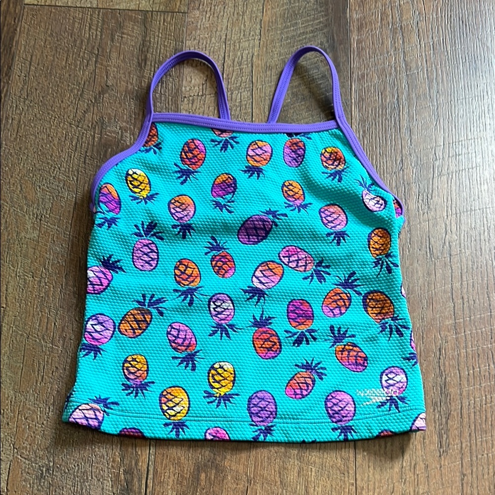 Speedo Blue and Purple Camisole with Pineapple Print